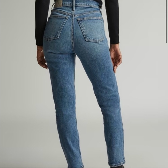 🌻 EVERLANE 27 CROP Women’s THE 90s CHEEKY MOM Jeans Denim Ankle Medium Blue - Picture 3 of 11
